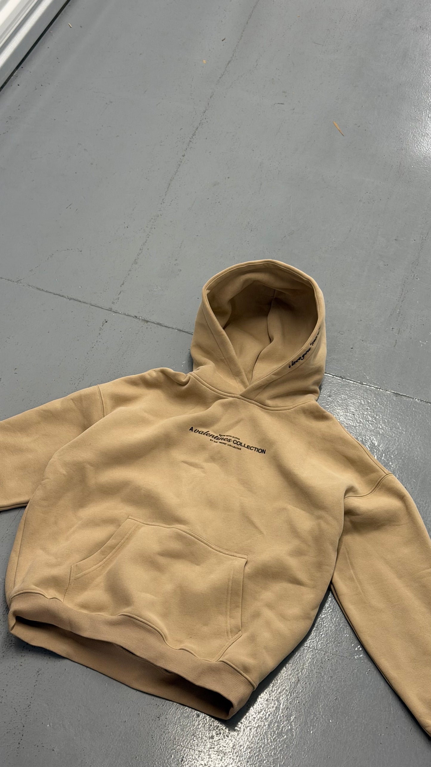 I LOVE YOU “MORE” HOODIE - SAND