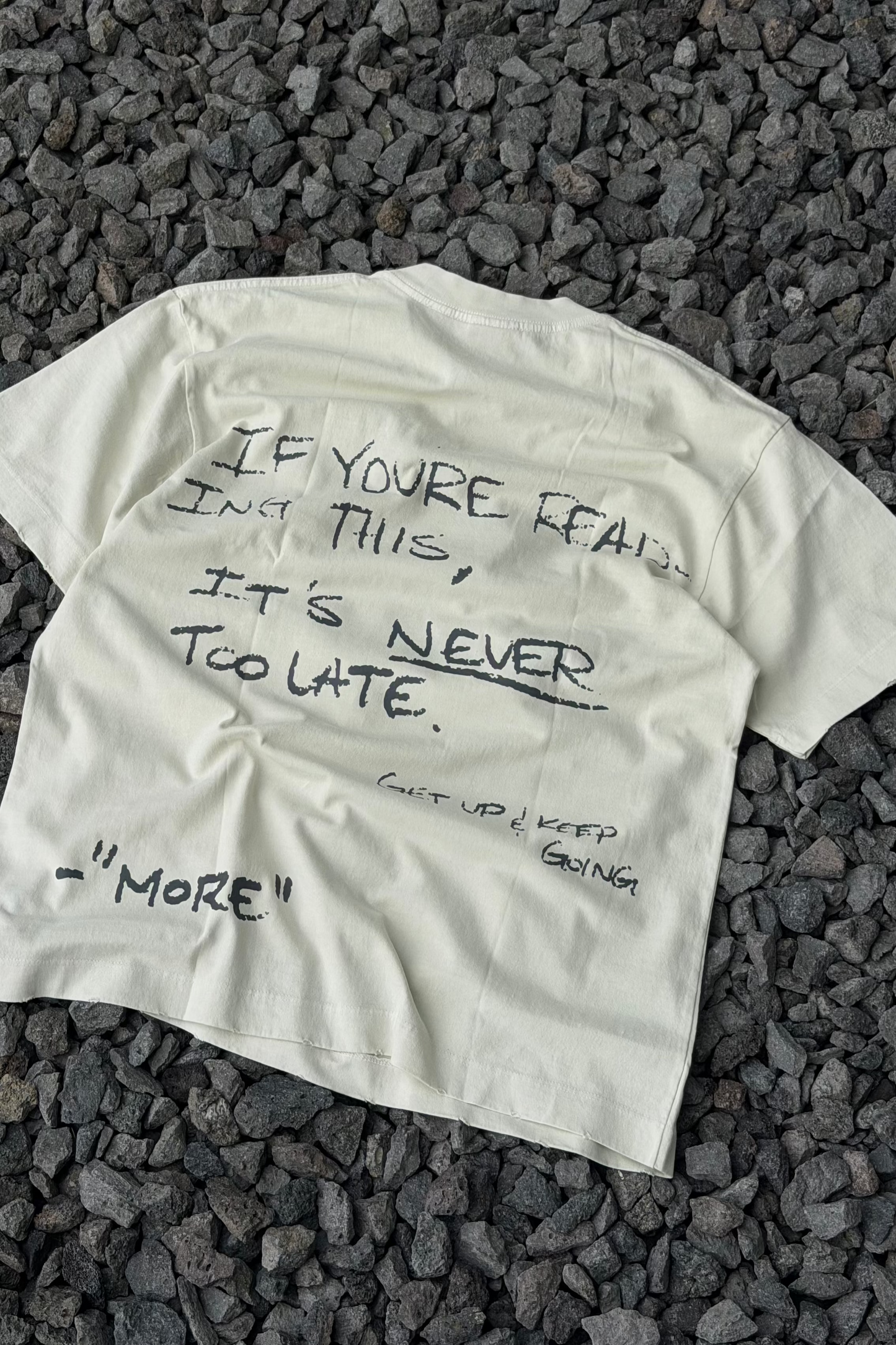 “FREEHAND” TEE - CREAM