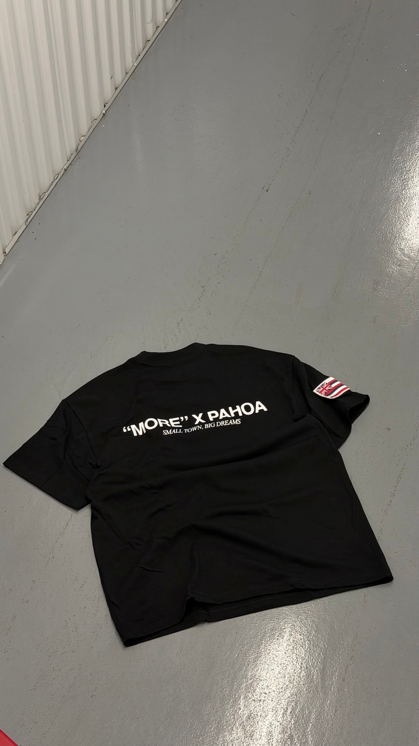 “MORE” X PAHOA TEE - SOLID BLACK