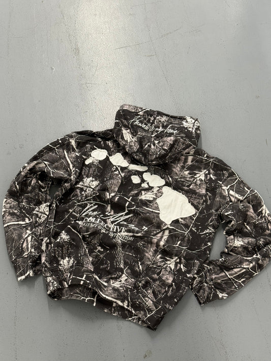 HAWAII ISLANDS HOODIE - BLACK CAMO