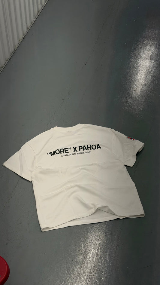“MORE” X PAHOA TEE - SOLID WHITE