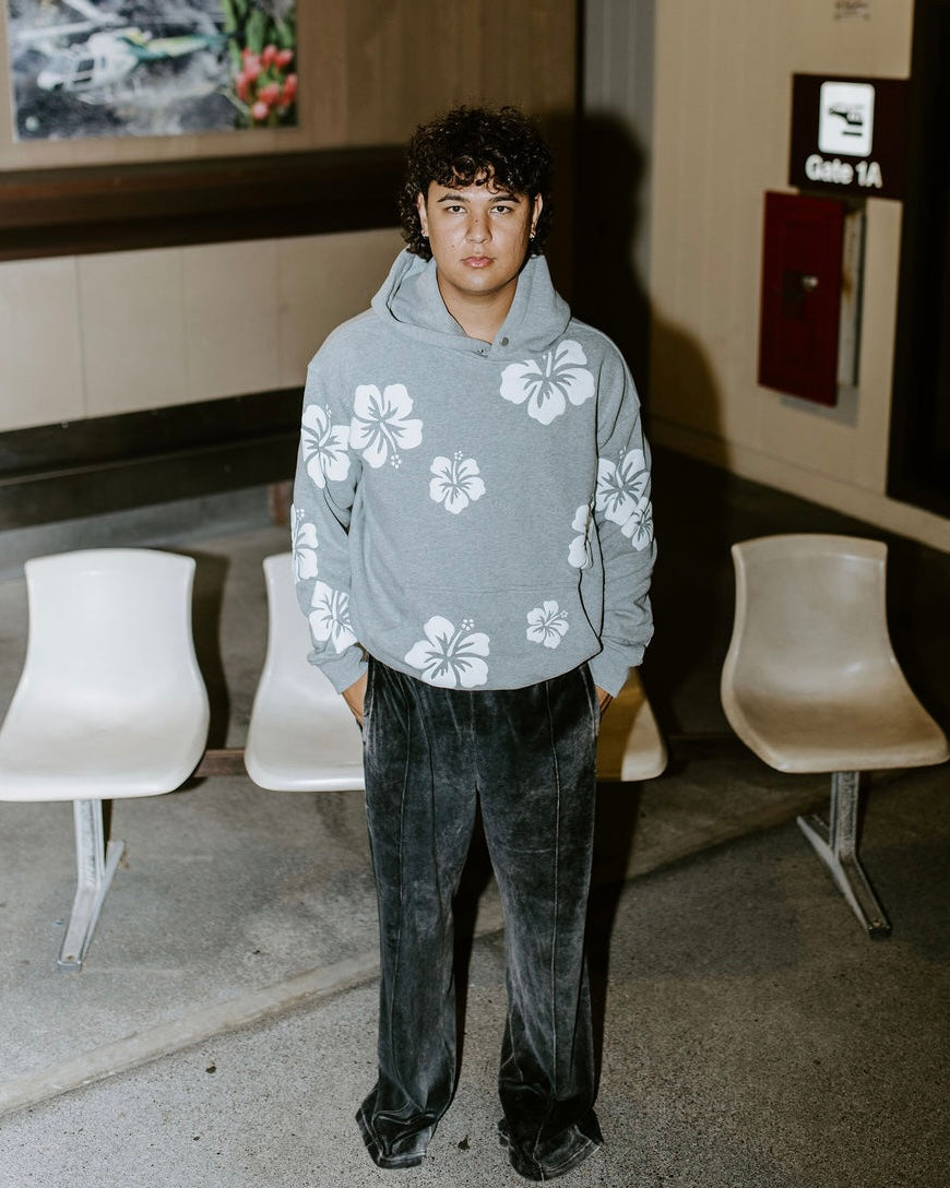 HIBISCUS HOODIE - GREY