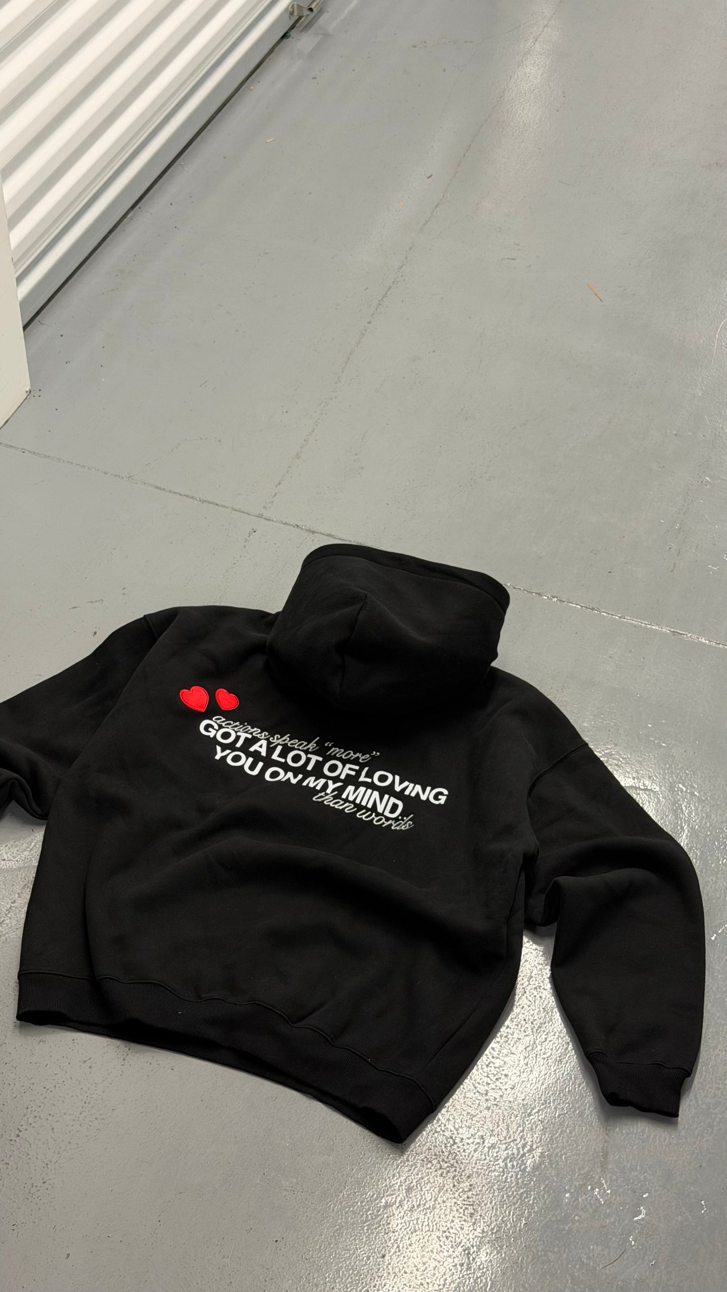 I LOVE YOU “MORE” HOODIE - BLACK