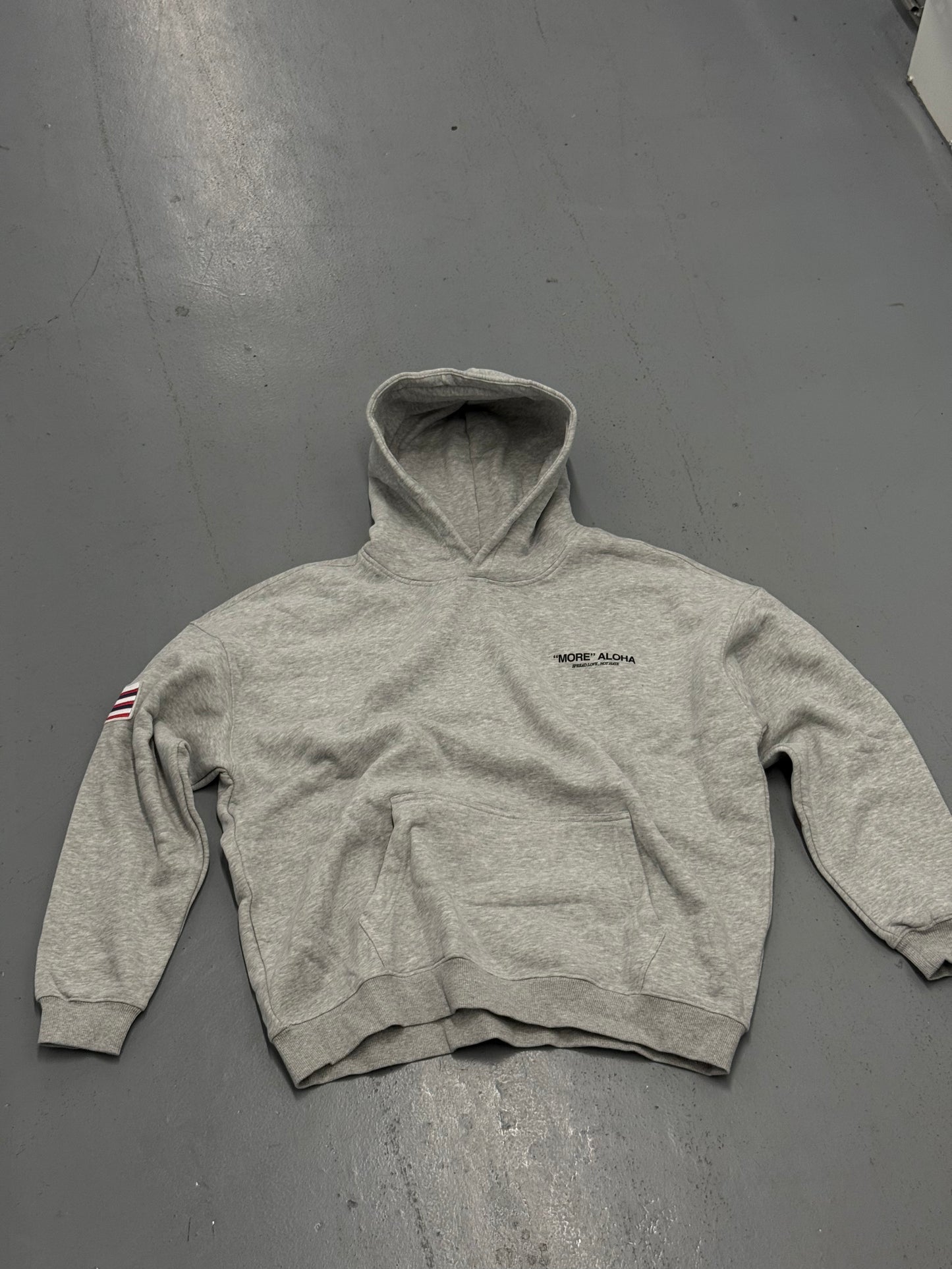 “MORE” ALOHA HOODIE - GREY